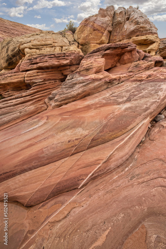 Valley of Fire red rock formations in wave swirls