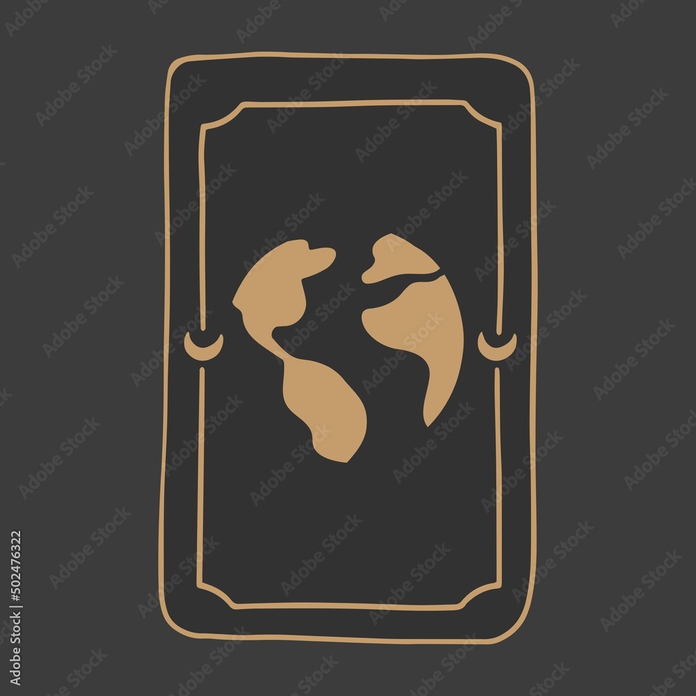 Magic Tarot deck vector background with earth Occult and fortune telling concept. Magic Tarot deck vector background with earth Occult and fortune telling concept.