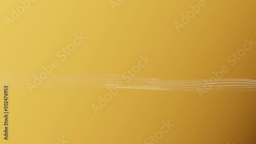 Abstract animation with yellow waving lines. Seamless looping background