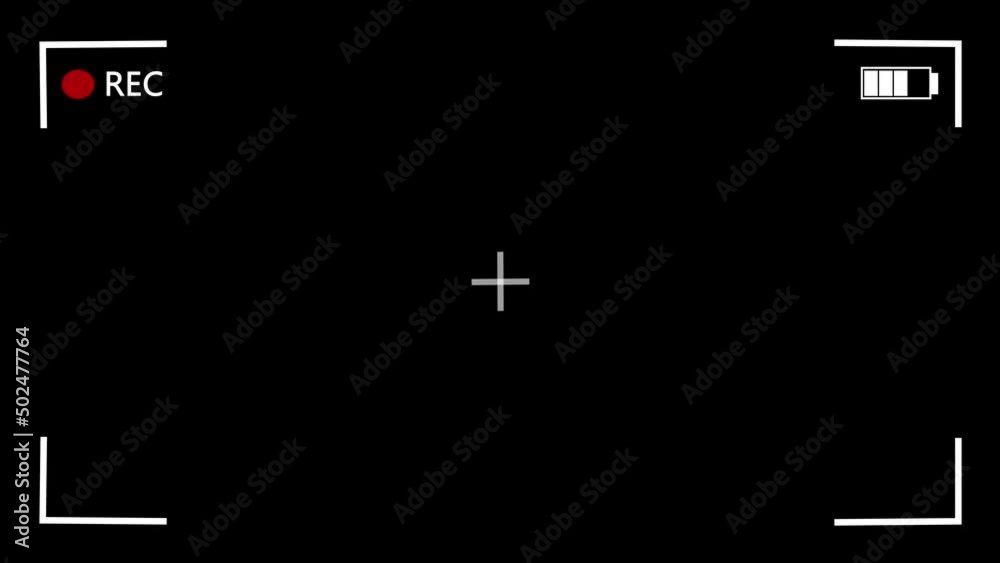 Illustrated frame of the video camera screen in 4k resolution