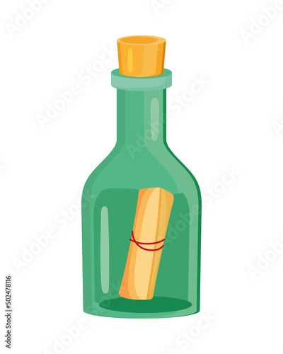 pirate message in bottle