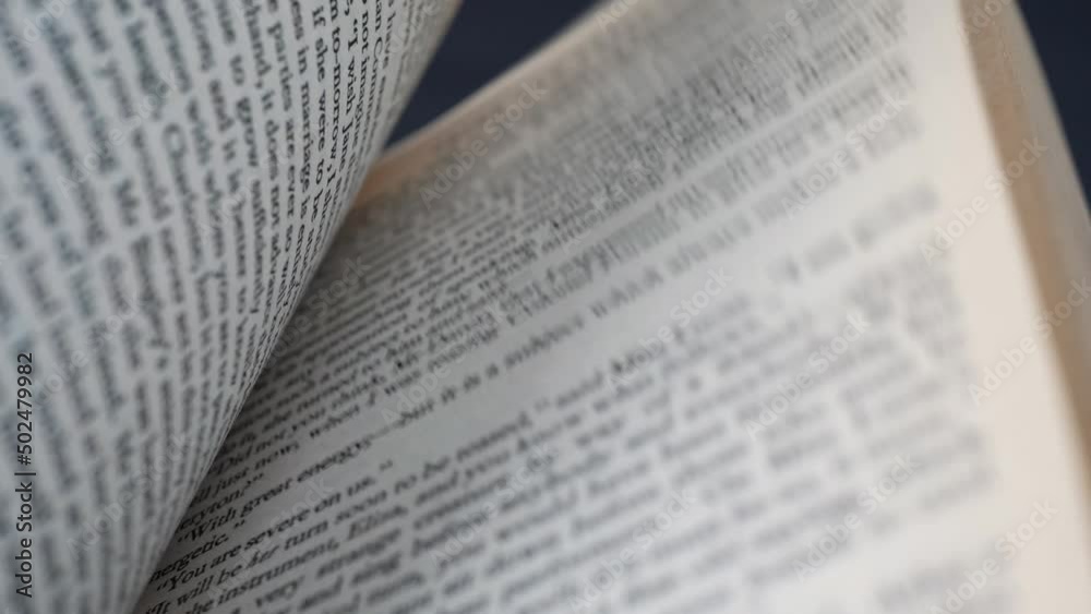 Flicking quickly through book pages Flicking quickly through book pages