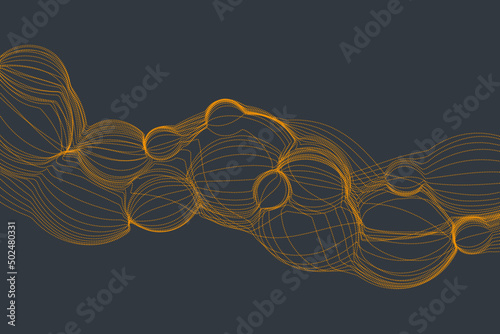 Futuristic bubbles dots on black backgrounds for future art projects