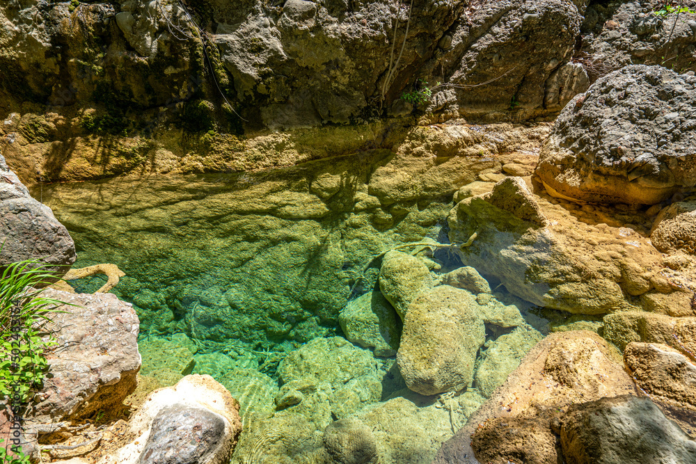 Kings Pool, enjoy the cool stairs and the rocks surrounding the pool made from limestones which is located in a small village called Kozan near the summit of the waterfalls, Antalya