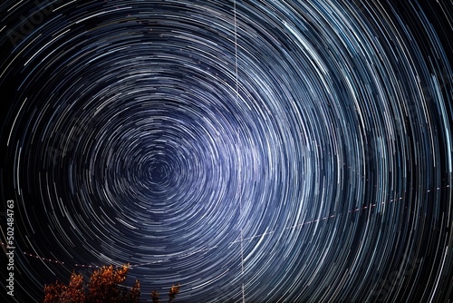 Stars moving slowly in sky taken from a Suburban Sydney Park NSW Australia