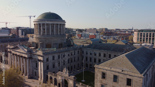 Photography Four Courts in Dublin - aerial view - drone footage