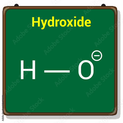 chemical structure of hydroxide anion (HO)