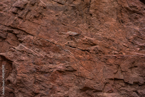 Red Rock Wall Texture In The Grand Canyon
