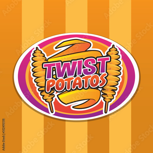 Fried Twist Tornado Potatos Logo Design