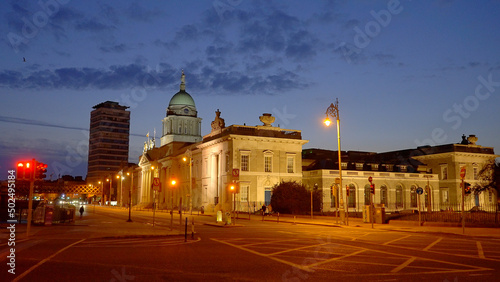 Custom House Dublin at night - Ireland travel photography © 4kclips