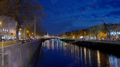 Photography River Liffey in the city of Dublin - travel photograophy - Ireland travel photog