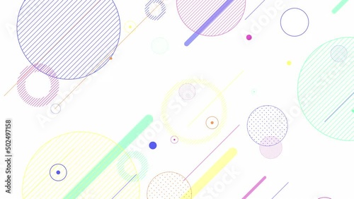 Colorful shape animation. Seamless background material.