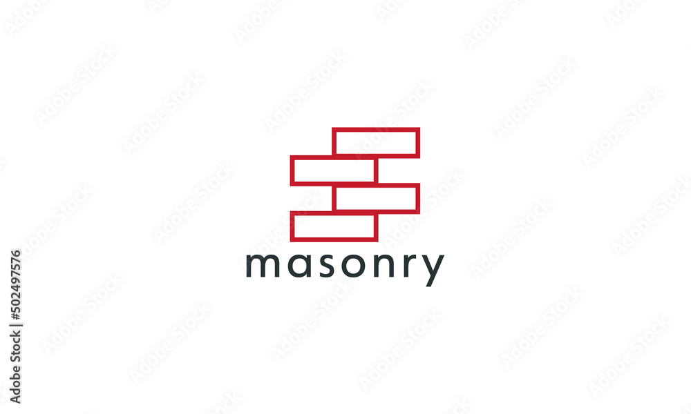 Masonry logo design vector templet, Masonry logo design vector templet,