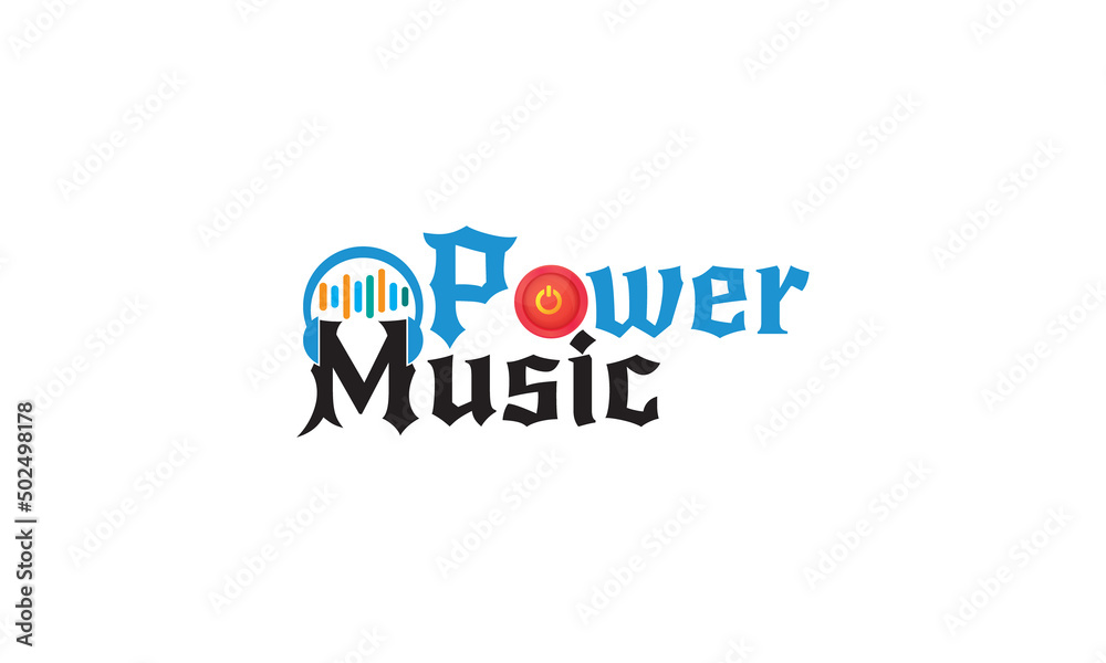 Music logo design vector templet, 