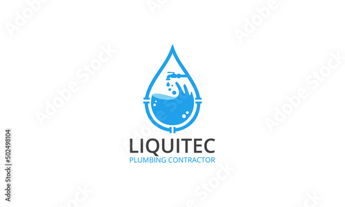Plumbing logo design vector templet, 