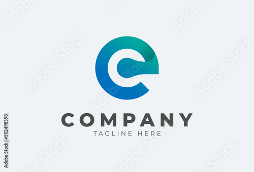 letter E technology logo design inspiration, usable for brand and company logos, vector illustration
