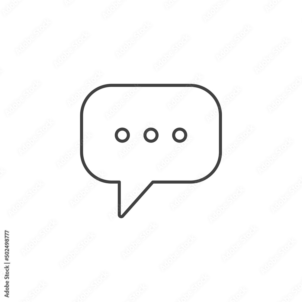 Chat Message Related Line Icon Chat Message Related Line Icon