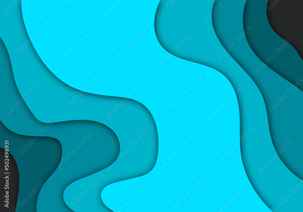Stylish Modern 3D Paper Cut Art Template with Abstract Curve Shapes Background for Flyer, Banner, Presentation and Poster Stylish Modern 3D Paper Cut Art Template with Abstract Curve Shapes Background for Flyer, Banner, Presentation and Poster