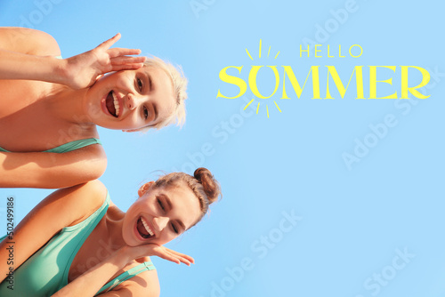 Beautiful young women in sw...