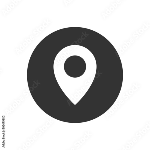 Map pin related glyph vector icons