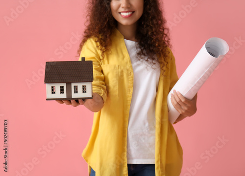 Young female designer with ...