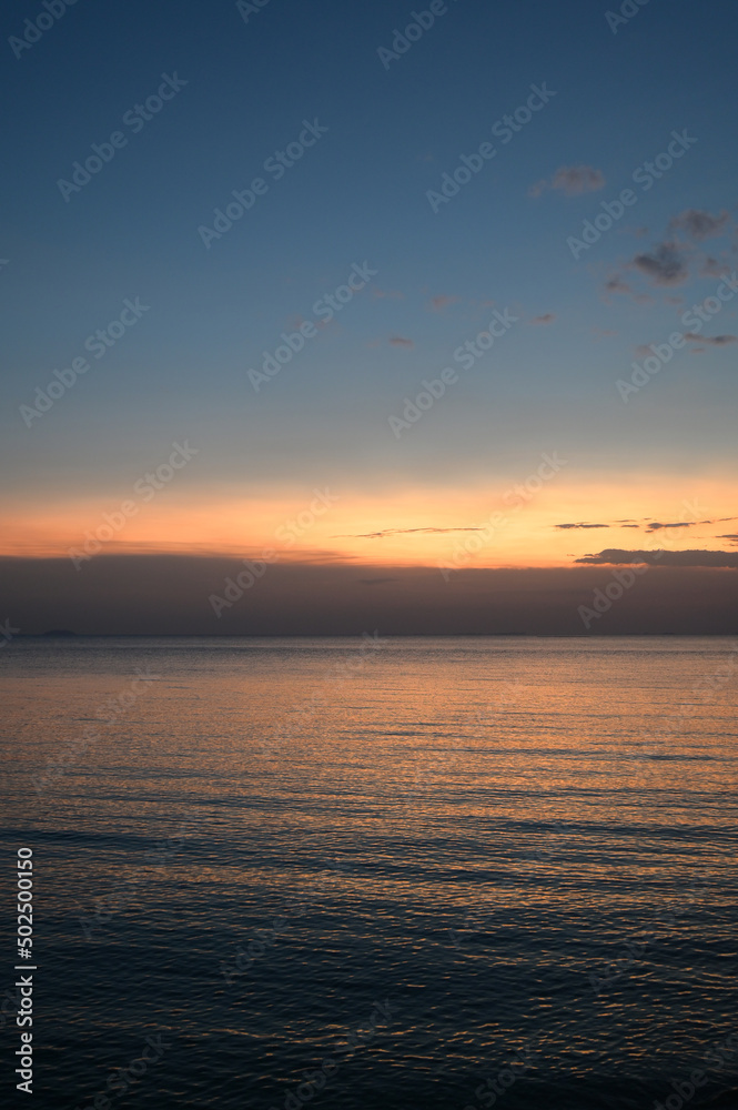 beautiful sky and sea in the evening, natural background