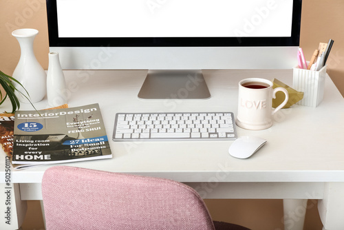 Modern computer, magazines ...