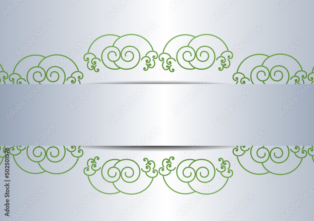 Green curve line background. Vector illustration 