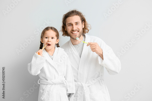 Little girl with her father...