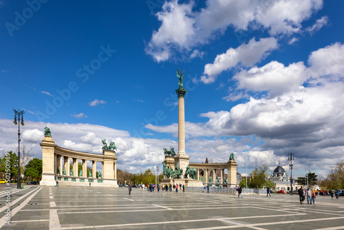 Millennium Monument on the Heroes' Square, Budapest, Hungary, Europe - one of the most-visited attractions