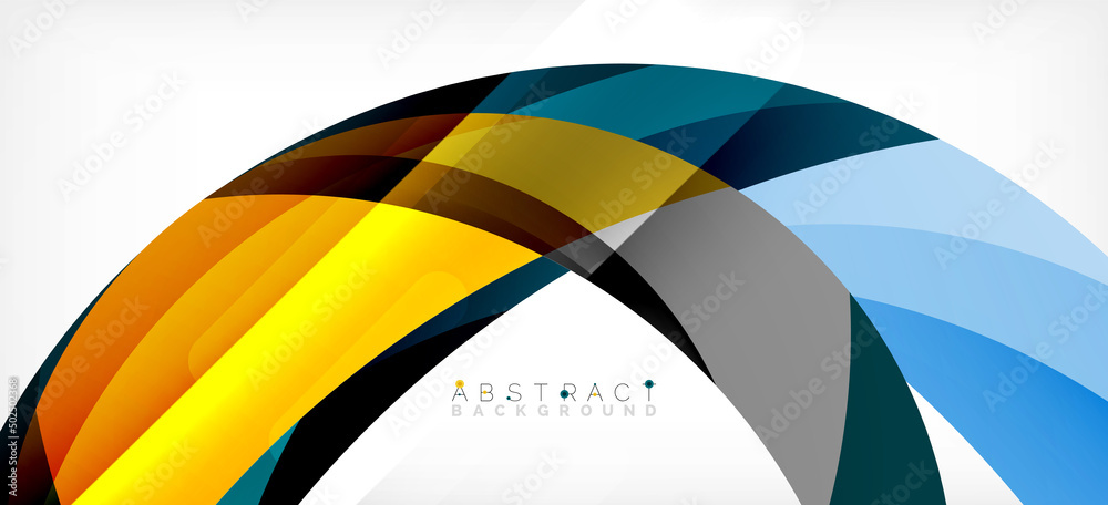 Geometric abstract background. Circle created with overlapping color shapes. Vector Illustration For Wallpaper, Banner, Background, Landing Page Geometric abstract background. Circle created with overlapping color shapes. Vector Illustration For Wallpaper, Banner, Background, Landing Page