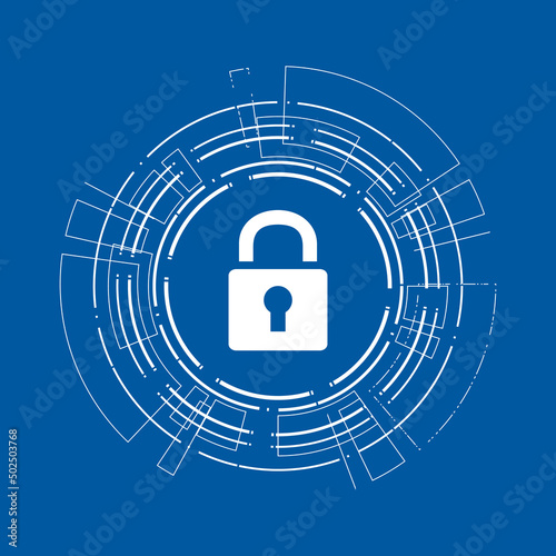 Cyber security technology concept , Shield With Keyhole icon , personal data , vector illustration	
