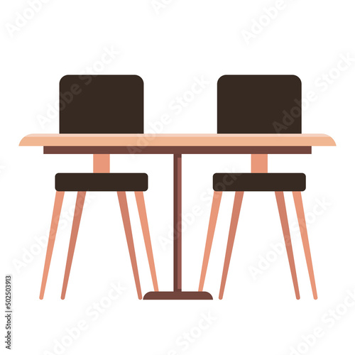 restaurant table and chairs