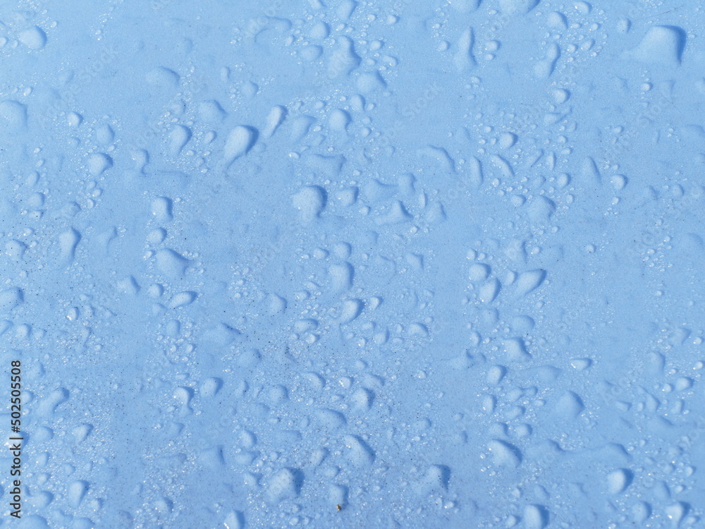 water drops on blue background