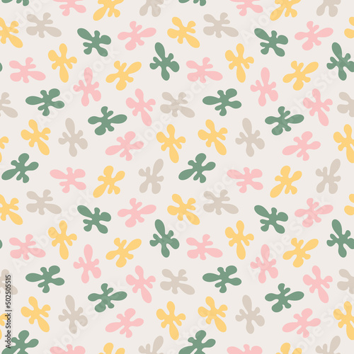 Wallpaper Mural Minimalistic seamless pattern. Simple organic shape Torontodigital.ca