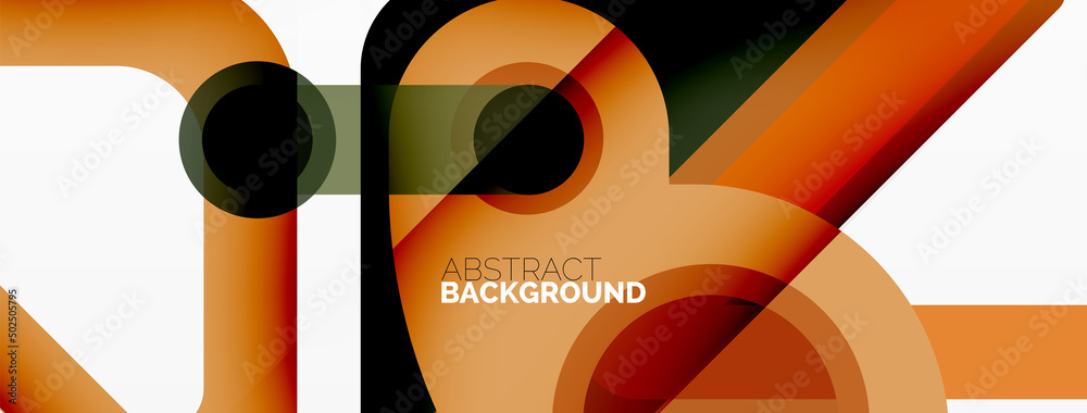 Geometric primitives. Lines, circles abstract background Geometric primitives. Lines, circles abstract background