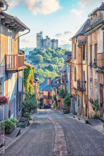 Fototapete Najac village in the south of France