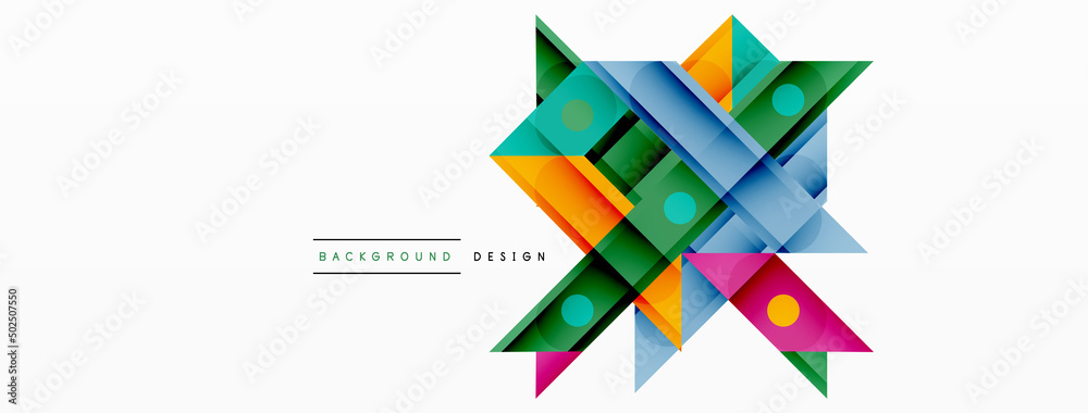 Bright colorful straight lines geometric abstract background. Trendy overlapping lines composition for wallpaper, banner, background or landing