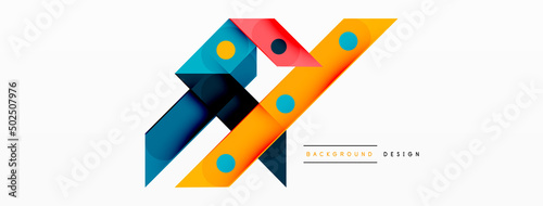 Color overlapping stripes background. Colorful lines composition for wallpaper, banner, background or landing