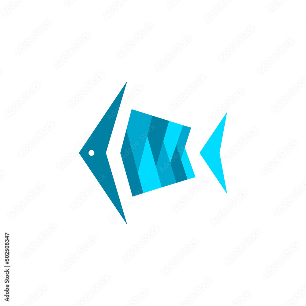 fish character vector icon logo design template fish character vector icon logo design template