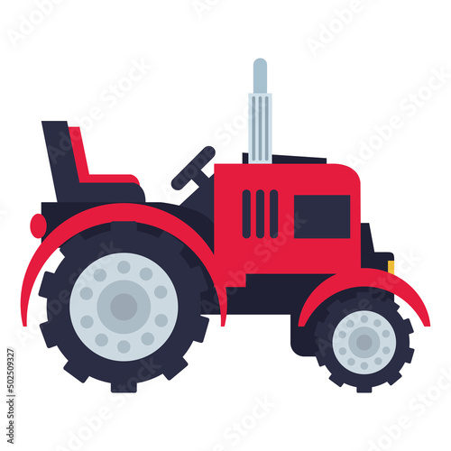 red tractor farm vehicle