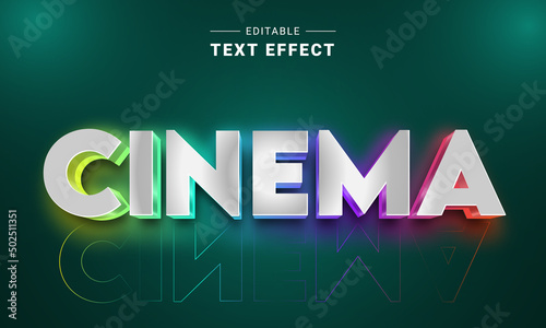 Cinematic neon glowing techno text effect.