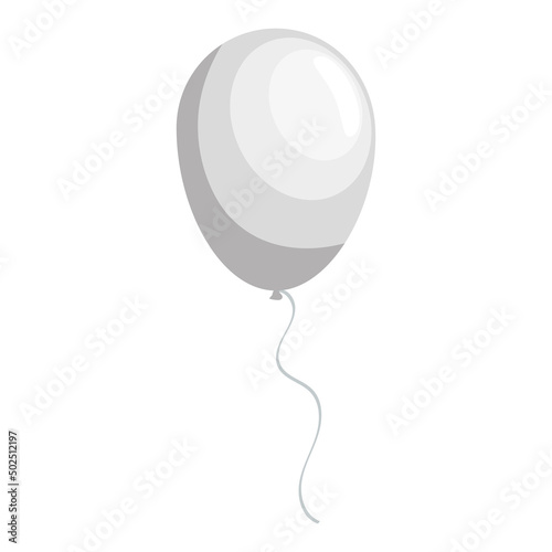 white balloon helium floating