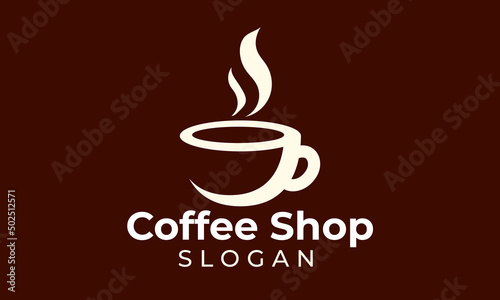 coffee cap logo. Coffee icon design. coffee mug design.