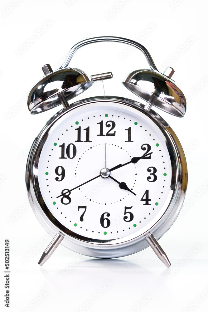 Retro alarm clock isolated on white background. Retro alarm clock isolated on white background.