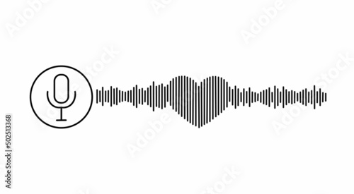 vector voice message - mail. i love you