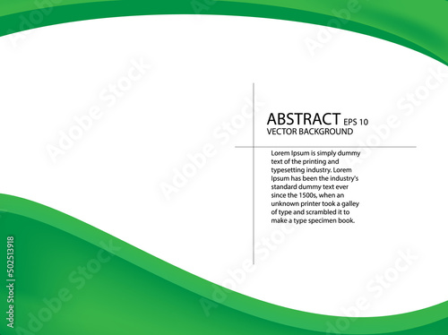 Abstract green background with custom text copy space