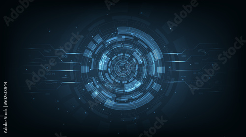 Blue abstract technology background concept.futuristic digital innovation background. vector illustration.