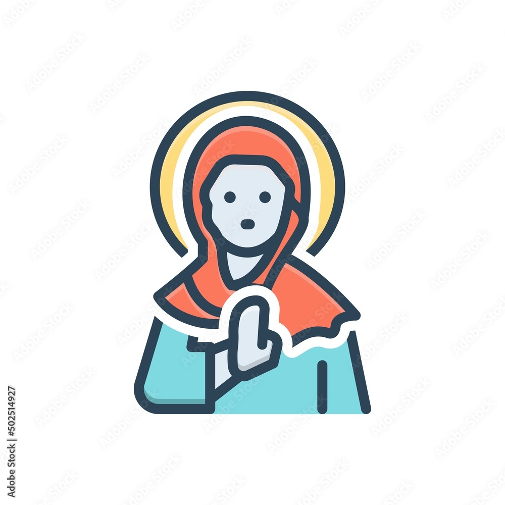 Color illustration icon for ruth