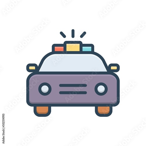Color illustration icon for flashers